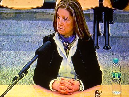 Rosalía Iglesias, durante su declaración en la Audiencia Nacional por el 'caso Gürtel'.