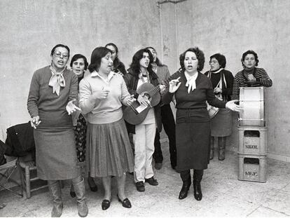 Las Molondritas en un ensayo en 1980. 