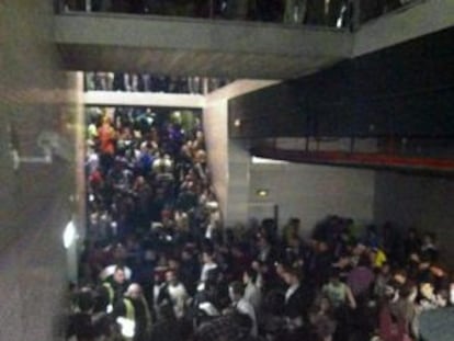Vestíbulo del Madrid Arena junto al pasillo de la tragedia.