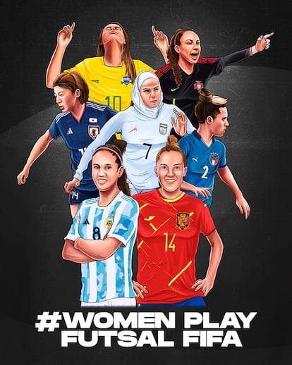 Varias jugadoras internacionales reivindican la existencia del fútbol sala femenino. 