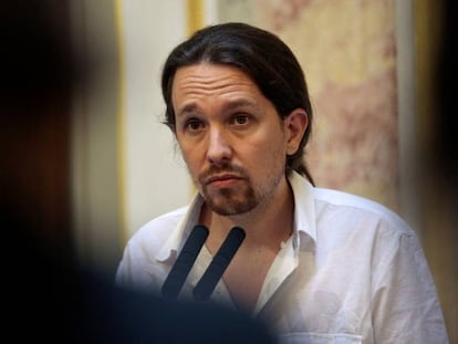 El l&iacute;der de Podemos, Pablo Iglesias.