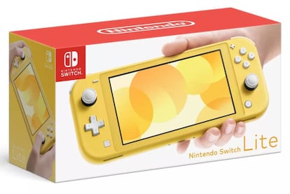 Embalaje de la nueva Nintendo Switch Lite.