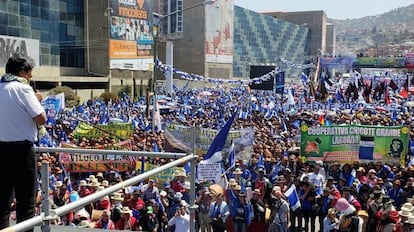 Evo Morales, en el arranque de su campaña de reelección.