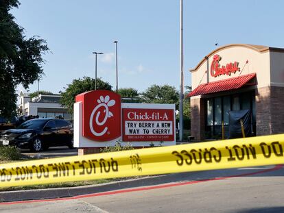 El restaurante donde sucedió el tiroteo, el pasado 26 de junio en Irving (Texas).