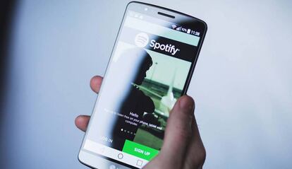 Spotify en un smartphone