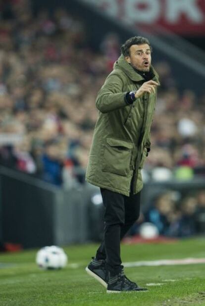 Luis Enrique, durante el partido.