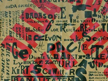 A poster by Kurt Schwitters and Theo Van Doesburg (1923).