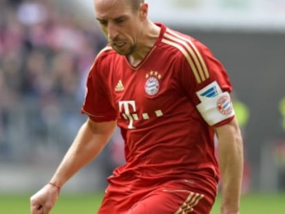 Ribéry, durante el partido del Bayern contra el Núremberg.