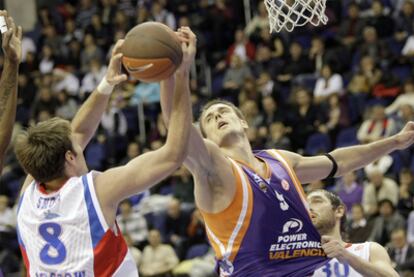 Claver y Smodis, durante el partido