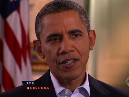 El presidente Obama durante su entrevista en directo en CBS.