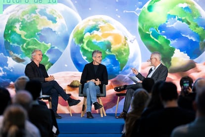 De izquierda a derecha, Antn Garca Abril, Carlo Ratti y Javier Moreno, en la segunda jornada del Evento Tendencias, en Madrid.