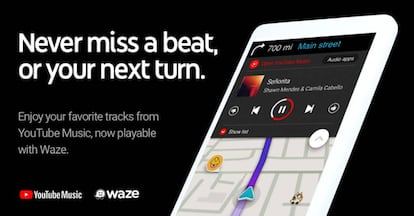 YouTube Music llega a Waze.