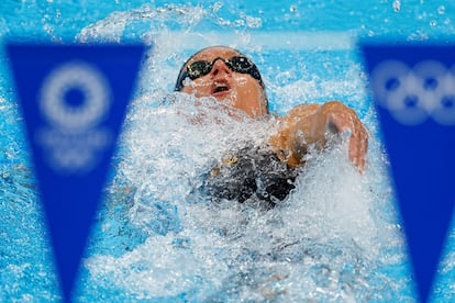 Mireia Belmonte compite en la prueba femenina de 400m.