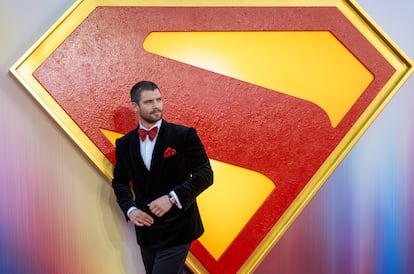 David Corenswet en la 'premiere' de 'Superman', el 2 de julio de 2025, en Londres.