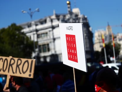 Imagen de una manifestación de hosteleros en la capital.