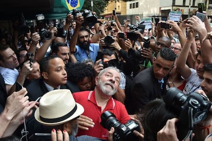 Former Brazilian president Luiz Inácio Lula da Silva after a recent press conference.