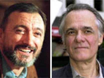 Javier Marías, Arturo Pérez-Reverte, Fernando Vallejo y Roberto Bolaño (de izquierda a derecha).