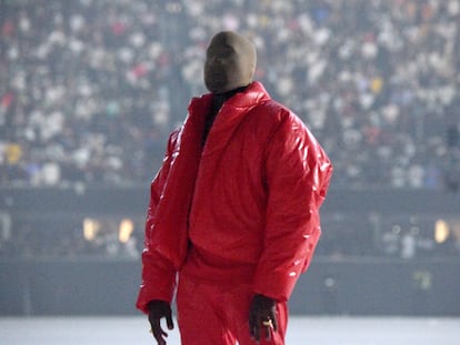 Kanye West durante la fiesta de presentación de su último álbum, 'Donda', el 22 de julio en el Estadio Mercedes-Benz de Atlanta (Georgia).