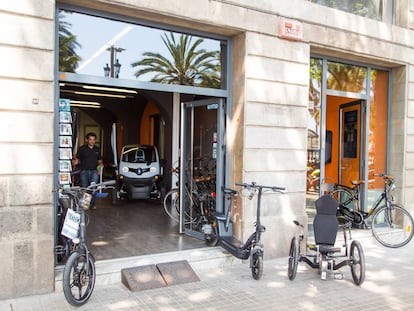 Tienda de alquiler de vehículos eléctricos en Barcelona.