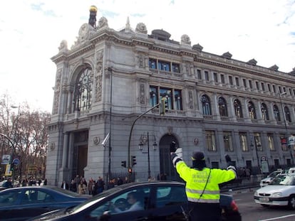 Sede principal del Banco de Espa&ntilde;a, en la plaza de Cibeles de Madrid.