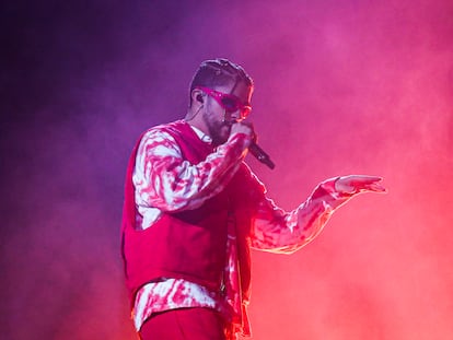 Bad Bunny durante un festival en Pensilvania (EE UU), el 4 de septiembre.