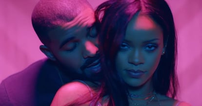 Imagem do videoclipe 'Work' de Rihanna.