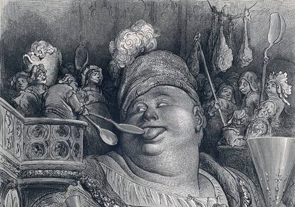 Gargantúa, dibujado por Gustavo Doré.