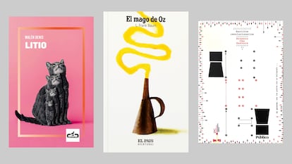 Portadas de 'Litio', 'El Mago de Oz' y 'Escritos revolucionarios'.