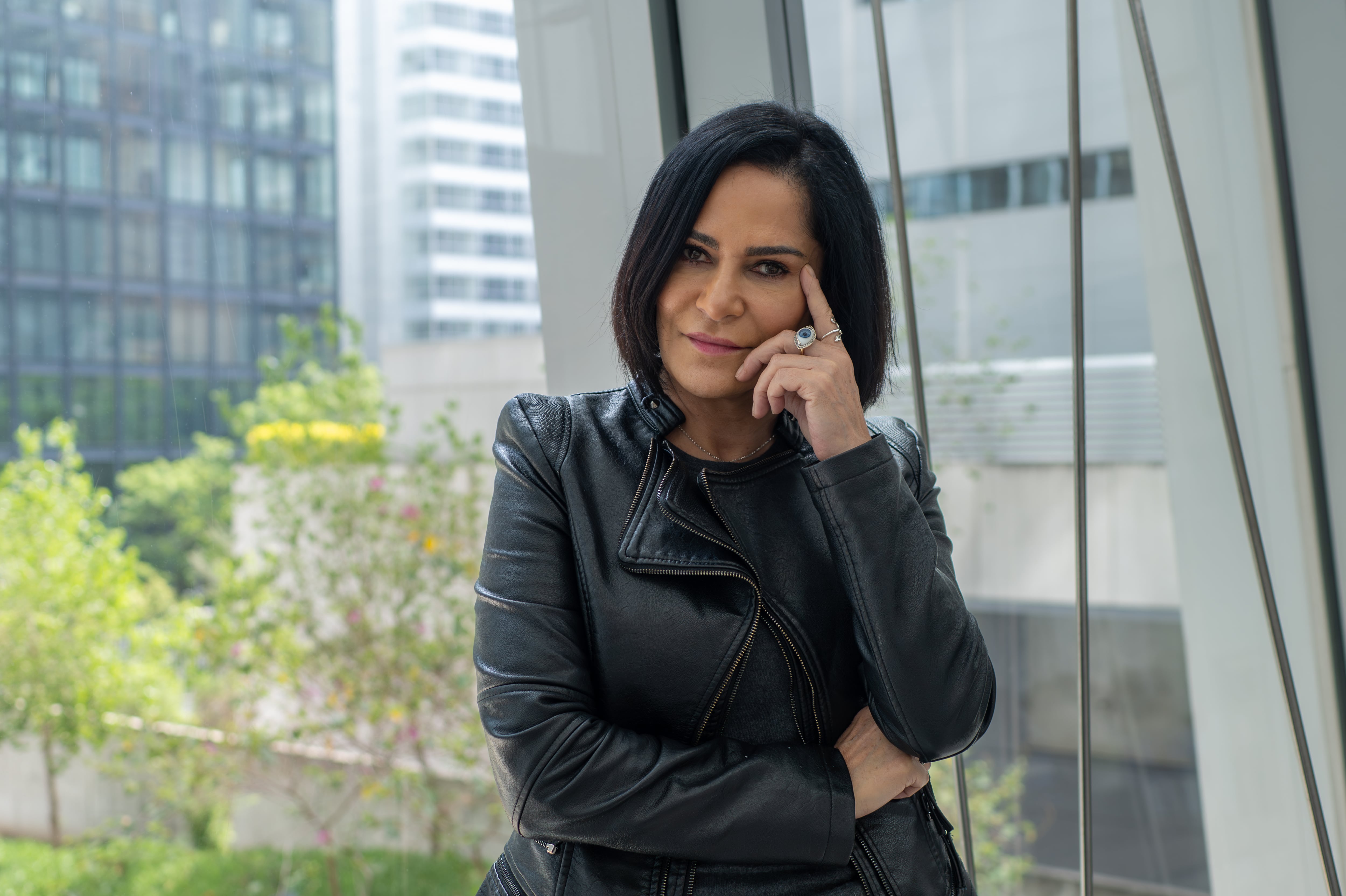 Lydia Cacho, en las oficinas de Penguin Random House, en Ciudad de México, el 21 de mayo.