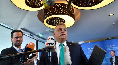 El primer ministro húngaro, Viktor Orbán, este miércoles en Salzburgo.