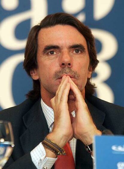 El ex presidente del Gobierno José María Aznar, ayer en Madrid.
