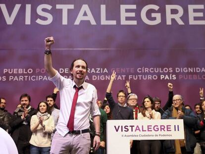 Pablo Iglesias, en la clausura de la Asamblea Ciudadana de Podemos Vistalegre II. 