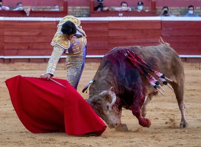 Miguel Ángel Perera, en la reciente Feria de las Colombinas de Huelva.