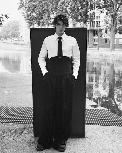 Nicknamed Nikolai the Beautiful, Monpezat combines his studies in business economics at Copenhagen Business School with a career in fashion. In the photograph, he is dressed in Dolce & Gabbana.