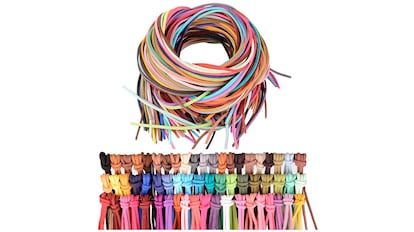 Cordones de cuero de colores para bisutería