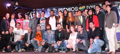 Foto de familia de los nominados a la sexta edición de los Premios 40 Principales.