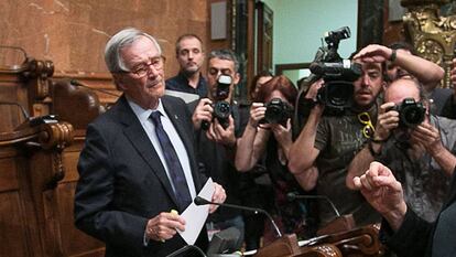 Xavier Trias, en el Ayuntamiento de Barcelona.