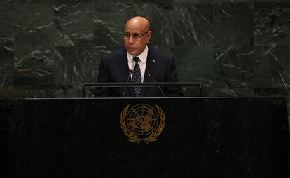 El presidente mauritano, Mohamed Ould Ghazouani, durante la 74ª sesión de la Asamblea General de Naciones Unidas en Nueva York, el pasado mes de septiembre.