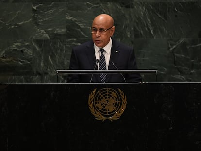 El presidente mauritano, Mohamed Ould Ghazouani, durante la 74ª sesión de la Asamblea General de Naciones Unidas en Nueva York, el pasado mes de septiembre.