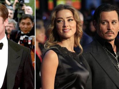 Angelina Jolie, Brad Pitt y Amber Heard y Johnny Depp.