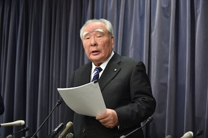 Osamu Suzuki, presidente de Suzuki, en una conferencia en Tokio en 2016.