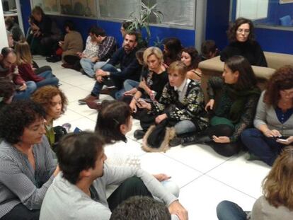 Imatge de la seguda a la redacció dels informatius de TVE