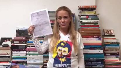 Imagem divulgada no Twitter de Lilian Tintori.