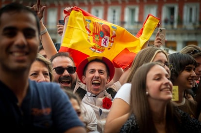 Chanel, la representante de España en Eurovisión 2022 se presentó en la Plaza Mayor de Madrid tras us paso por el festival.