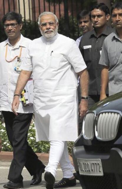 El primer ministro indio, Narendra Modi, el lunes en Nueva Delhi.