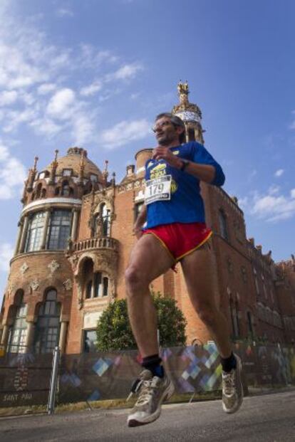 Un momento de la carrera, ayer en el recinto de Sant Pau.