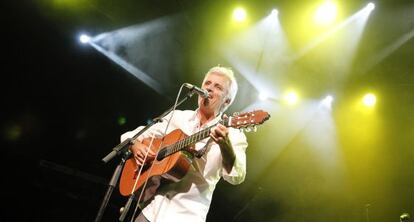 El cantante Kiko Veneno, durante su actuaci&oacute;n en Madrid con la gira de aniversario del disco &#039;&Eacute;chate un cantecito&#039;.