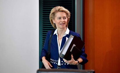 La candidata a presidir la Comisión Europea, Ursula von der Leyen.