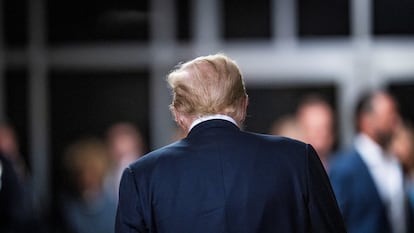 Donald Trump, at the criminal courthouse in New York on Wednesday, May 29, the day the jury began deliberating.