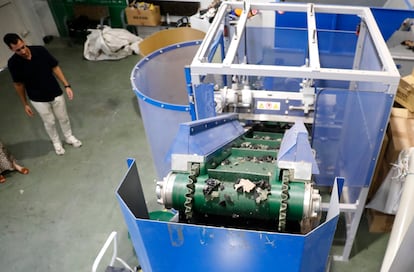 Inescop footwear recycling plant facilities in Elda.